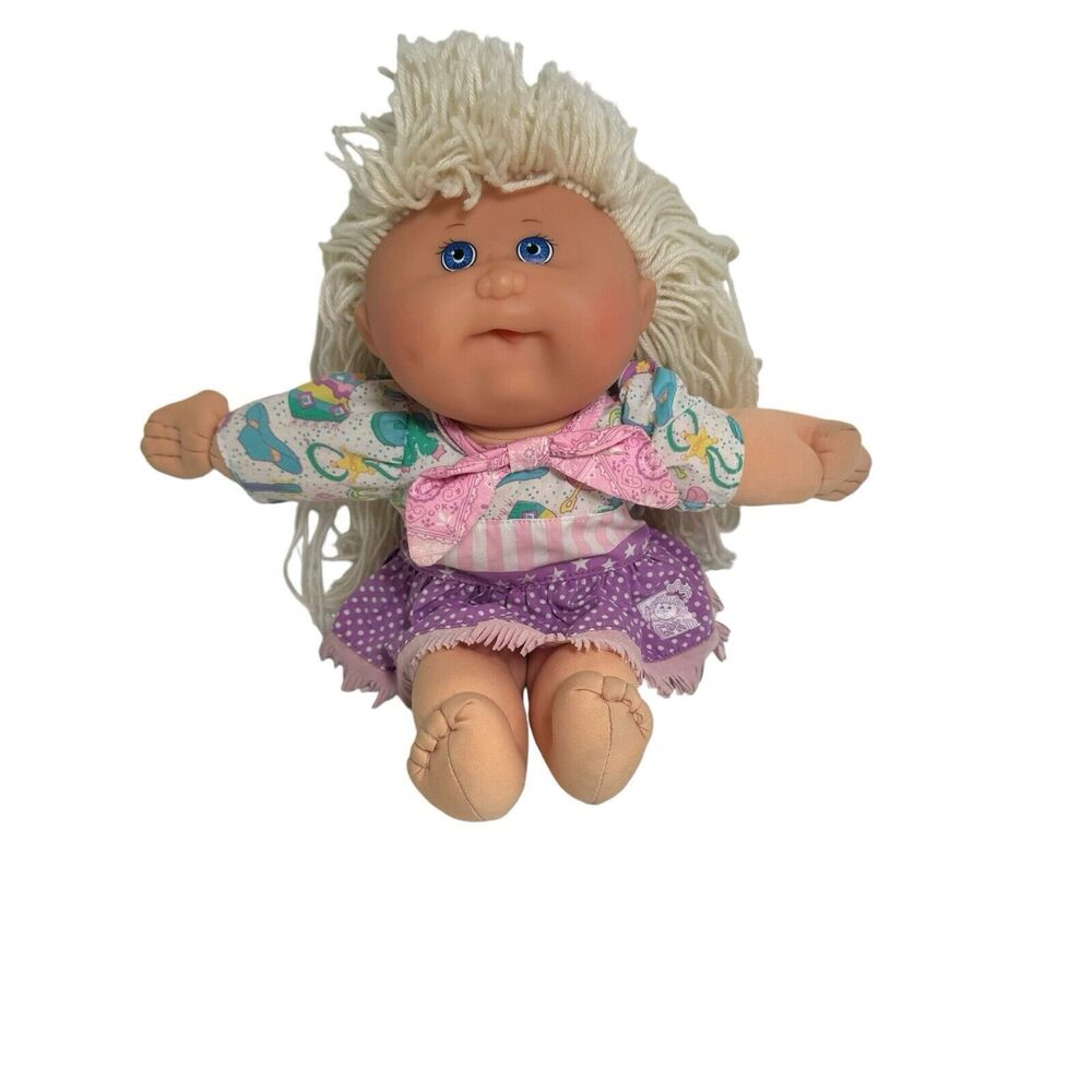 Cabbage Patch Kids First Edition Doll Hasbro 1995 Blonde Hair Blue Eyes Dimples